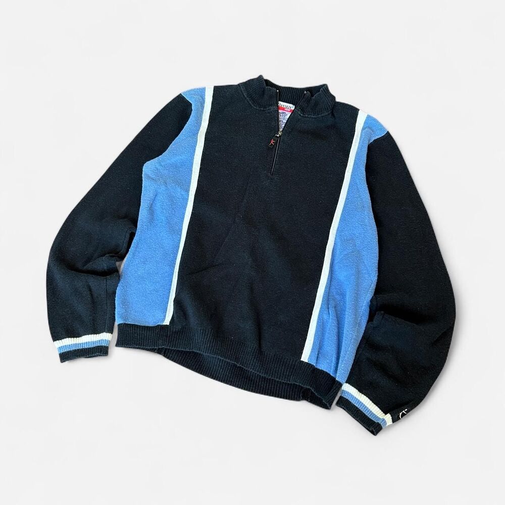 Danskin vintage 80s/90s y2k cropped fit striped polo jacket